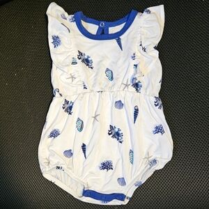 Kyte retired shells print romper 0-3 months